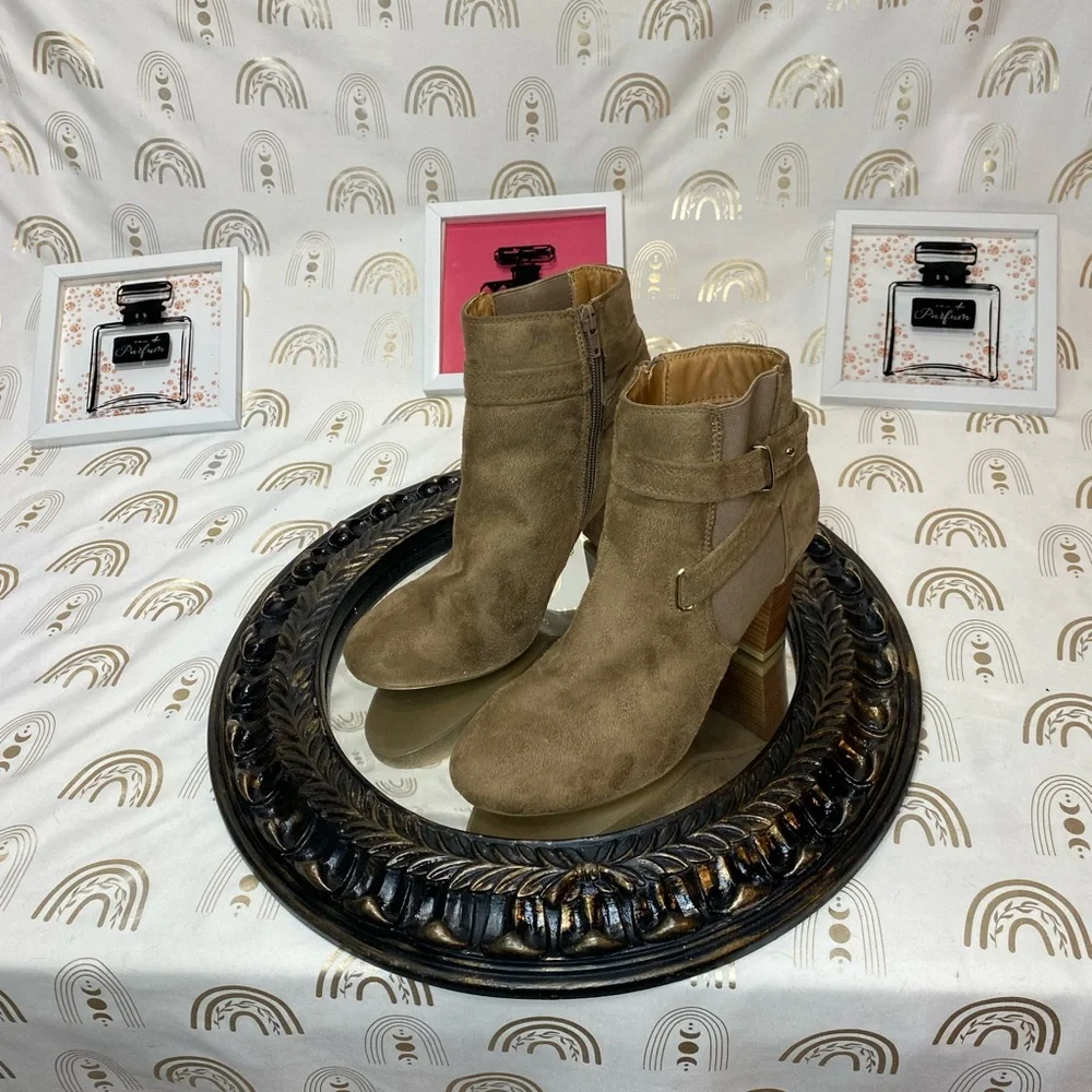 Charles Albert Taupe Ankle Booties